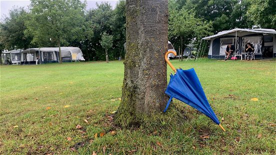 Regen op de camping: 'Het kan altijd erger'