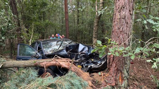 Auto botst tegen bomen in Vlodrop: vier inzittenden naar ziekenhuis