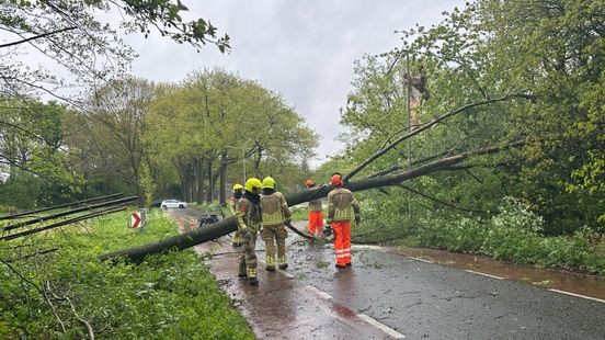 Brandweer in actie door noodweer