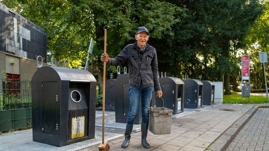 Roger maakt al jarenlang vrijwillig milieuperron schoon