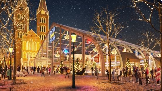 Deel Munsterplein Roermond overdekt voor winterevenement