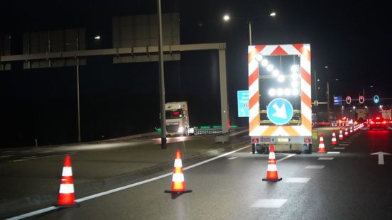 Tot zondag file op A73 door ondergelopen oprit