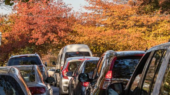 Verkeersdrukte door start herfstvakantie