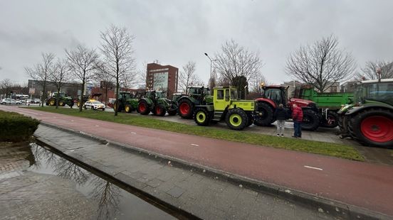 Pamflet voor gedeputeerde tijdens protestactie landbouwlobby