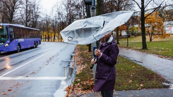 Maandag code geel vanwege flinke windstoten door storm Isha