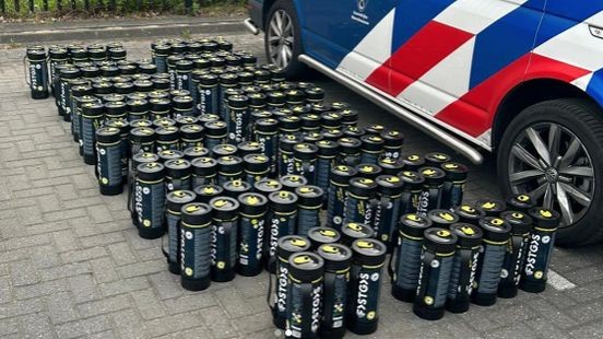 Ruim 150 lachgascilinders ontdekt bij grenscontrole